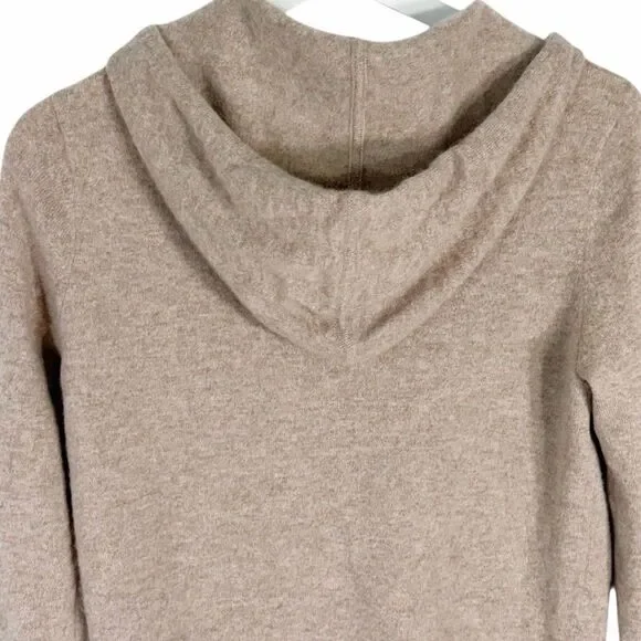 Quince Mongolian Cashmere Full-Zip Hoodie Sweater Small Women's Oatmeal - Picture 9 of 13